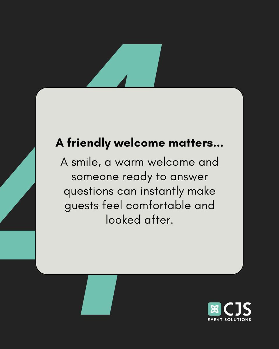 CJSEvents's tweet image. Registration is where the event experience begins

A smooth welcome builds confidence on arrival.
Swipe for 4 reasons why registration matters. 

Contact the CJS Event Solutions team about your next event.

#EventProduction #AttendeeExperience #EventManagement