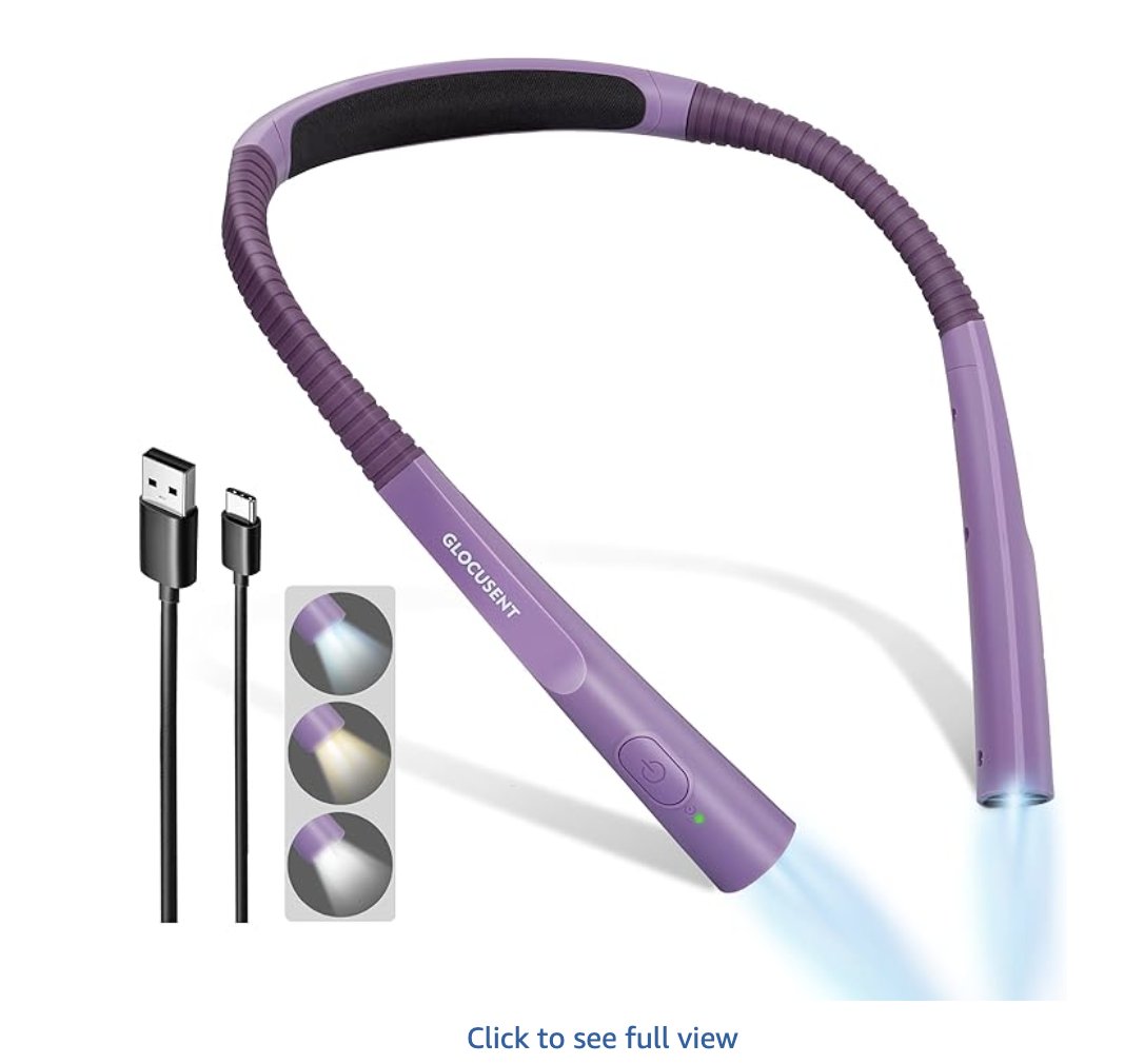 Foupas's tweet image. Bookworms, light up your nights with the Glocusent LED Neck Reading Light! 3 colors, 6 brightness levels, 80-hr rechargeable battery. Hands-free for reading or repairs without disturbing. What's your go-to bedtime read? #BookLight #NeckLight #Glocusent
amzn.to/4bionTh