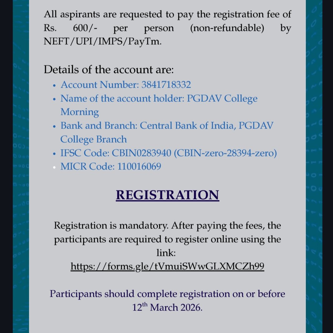 PGDAV College DU tweet media