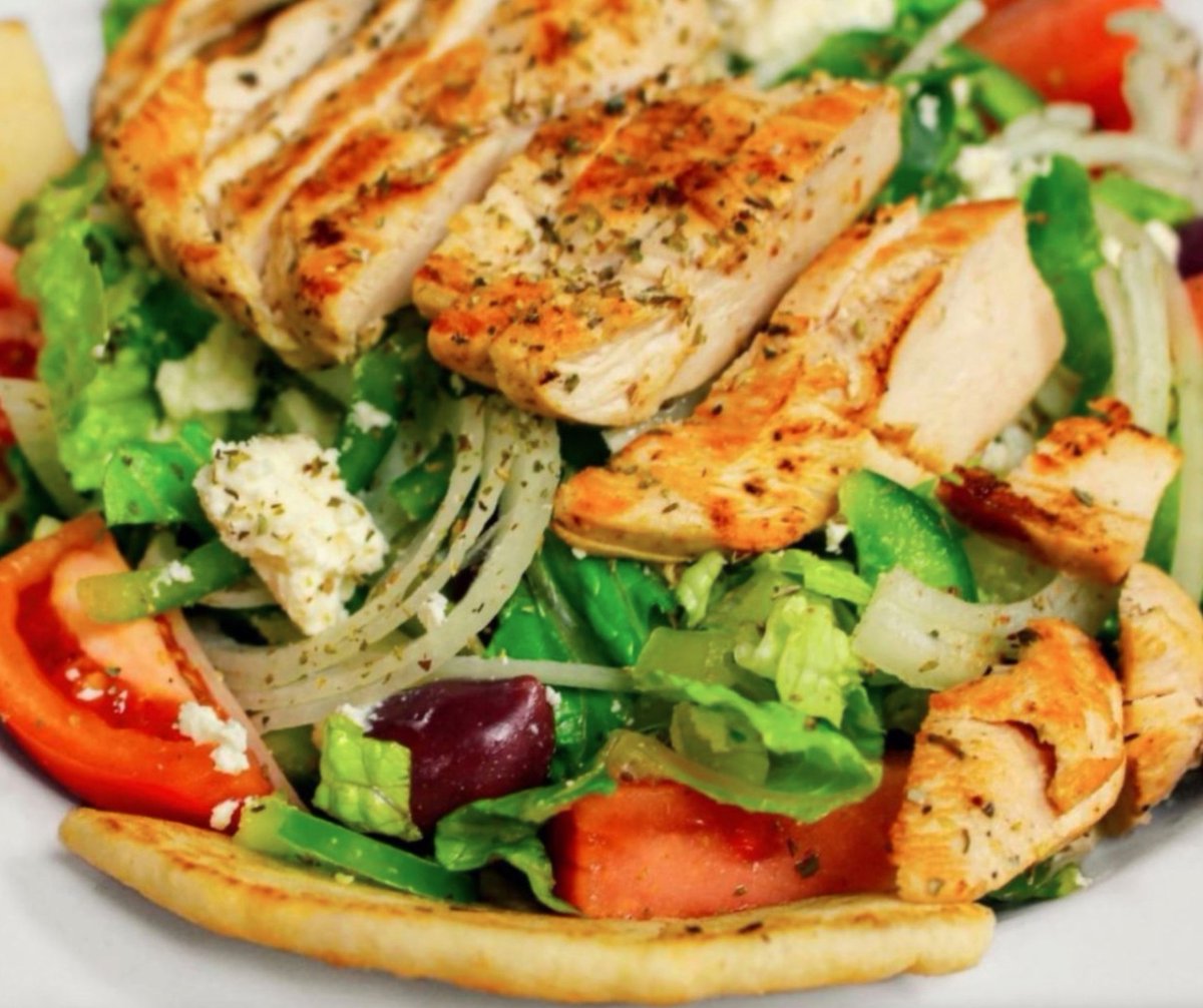 HFRestaurant's tweet image. Try Our Grecian Salad!
Crisp lettuce, Feta cheese, olives, tomato, green pepper, and house dressing, with grilled pita bread. Pictured with grilled chicken.
Dine-In, Carry-Out.

#Salads #Chicken #Lunch #Dinner #ChicagoDiner #OakLawnDiner
#ChicagoDiner