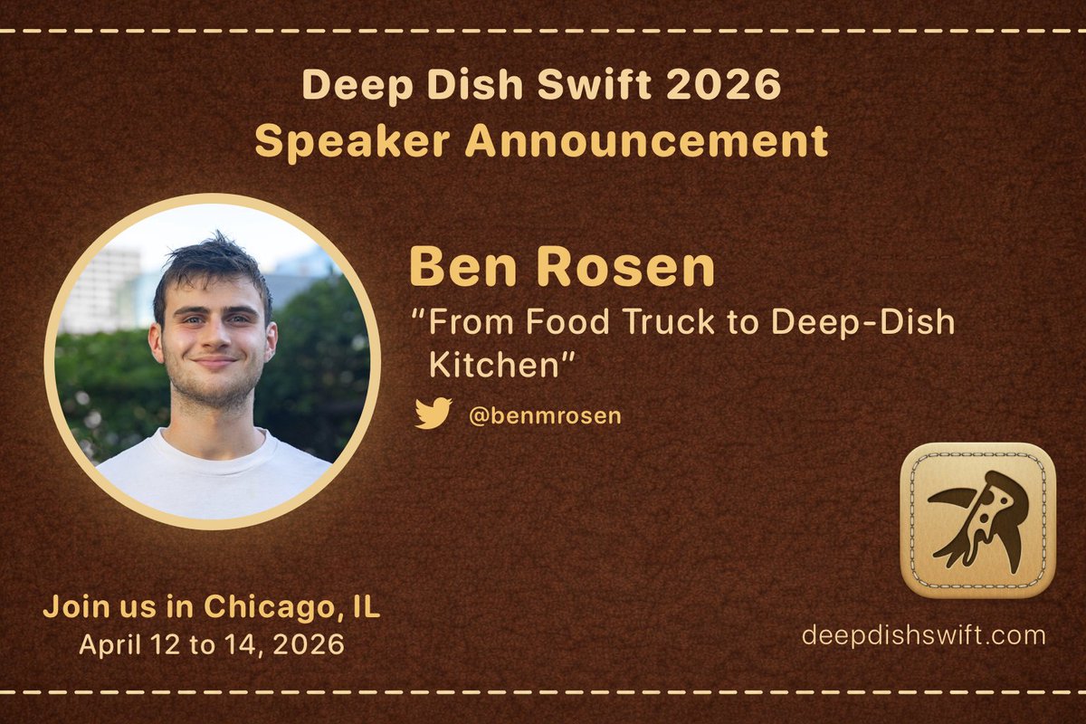 Deep Dish Swift 🍕 2026 tweet media