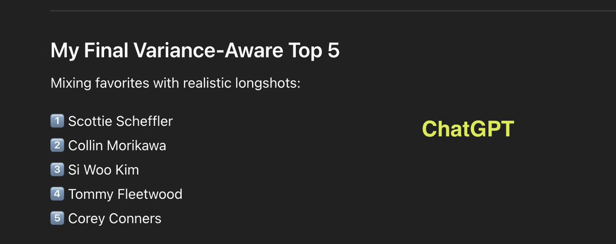 AXSportsHQ's tweet image. The Players Championship AI report is here. Conclusions are varied but the same. 

Tommy. Scottie. Morikawa. You have been chosen!