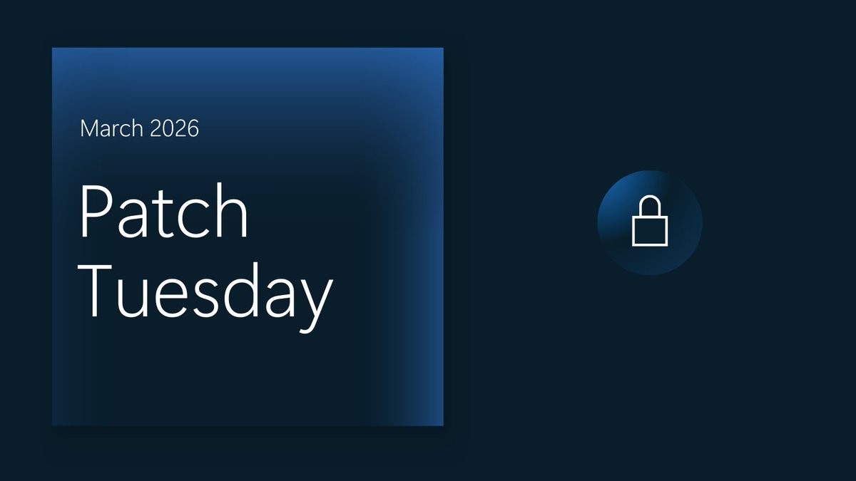 Security updates for March 2026 are now available. Details are here: msft.it/6018SZEg0

#PatchTuesday