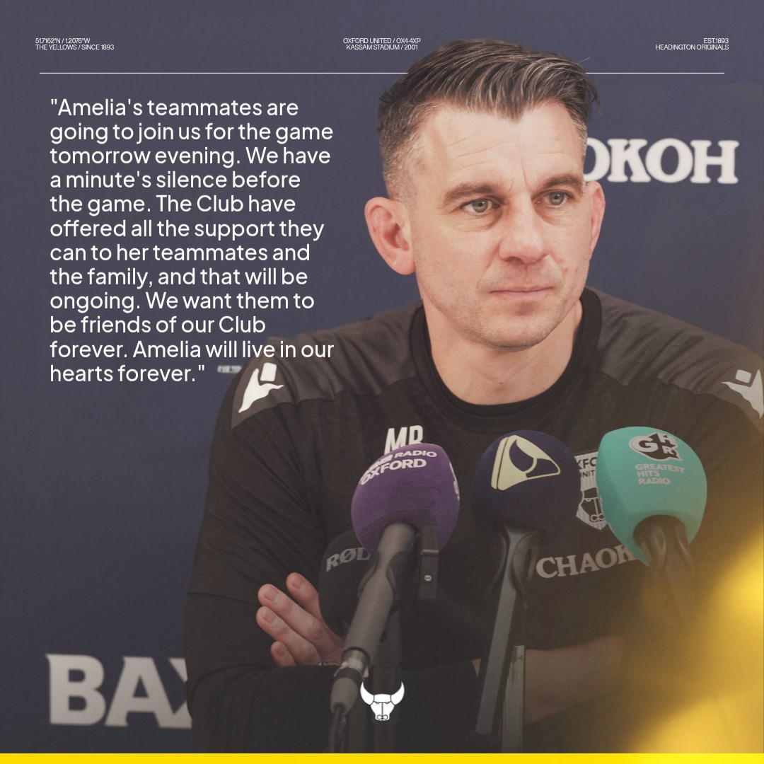 Matt Bloomfield speaks to the press about tomorrow night's tribute to Amelia. 💛