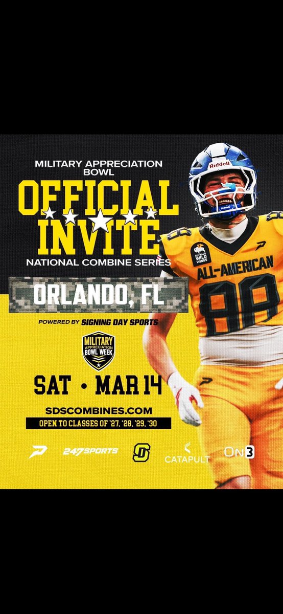 Fatterburydline's tweet photo. Thank you @CoachTylerFunk and @USArmyBowl for the invite to the their combine https://t.co/7VsfWgv9tE