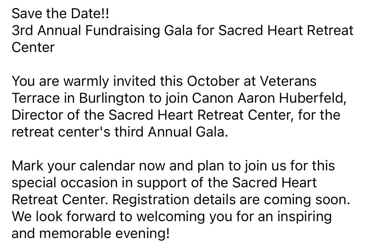 Sacred Heart Retreat Center tweet media