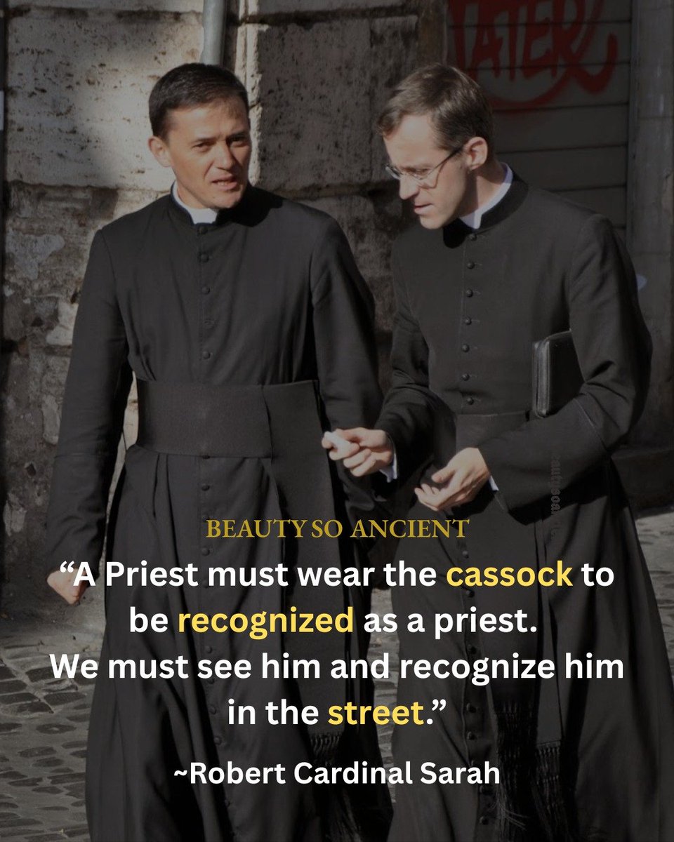 THIS IS THE WAY!
A priest is set apart and should be visible and recognisable. The cassock tells the world something important: "Here is a man who belongs to God."
The black cassock represents simplicity, humility, and a life of service, symbolising the priest’s renunciation of