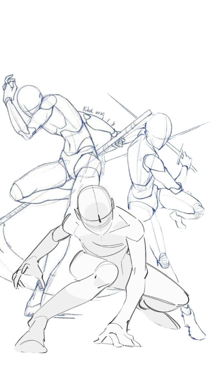 How to draw the best fighting pose.🥊🥷🏿