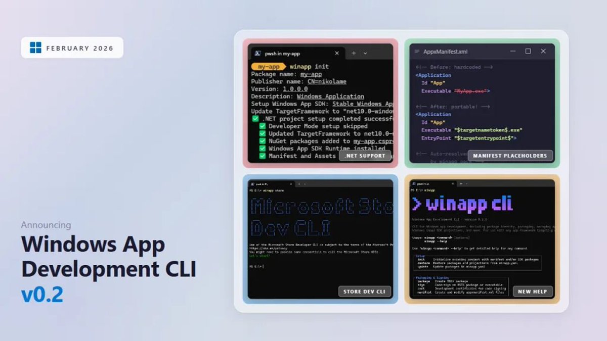 WinAppDev CLI v0.2 is here and it’s spicy. .NET project support 🧩 ...