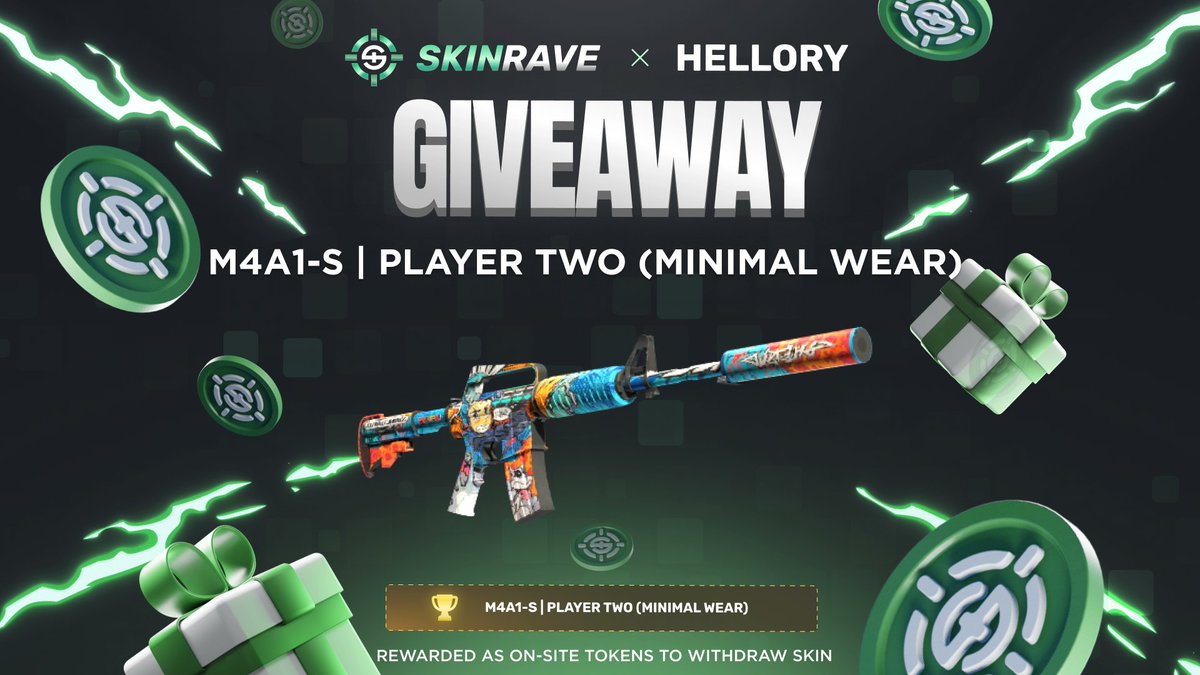 🎁 M4A1-S Player Two Giveaway! 🎁

Me and <a href="/skinravegg/">SkinRave.gg</a>  are giving away an M4A1-S | Player Two worth 160T! 🔥
How to enter:
1️⃣ Use my code: hellory
2️⃣ RT this post
3️⃣ Follow <a href="/skinravegg/">SkinRave.gg</a>  on Twitter

Good luck everyone! 🍀
