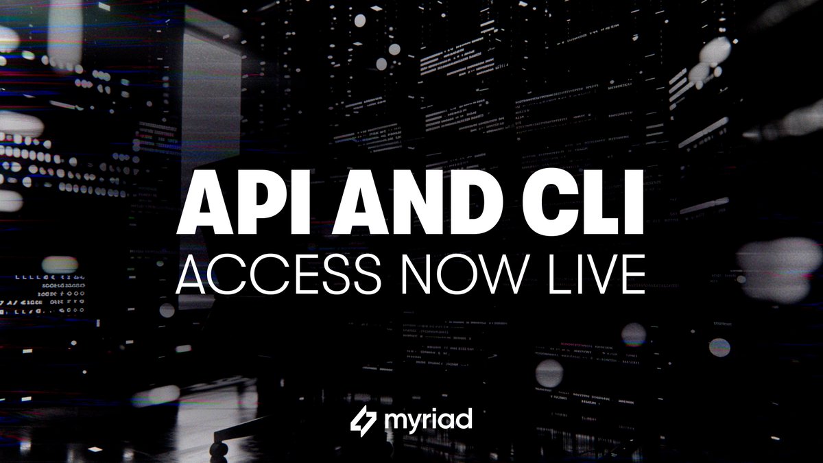 In anticipation of Season 3, we’re making our API publicly accessible and introducing a new CLI built for fully automated, agentic trading 🚀

➡️ help.myriad.markets/developer-docs…

➡️ npmjs.com/package/@myria…