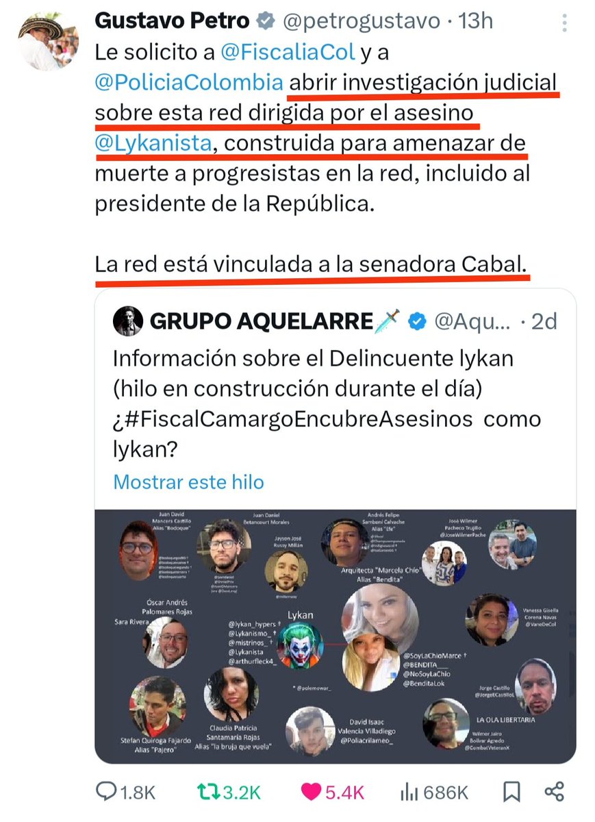 JulianProgre's tweet photo. @petrogustavo Presidente lastimosamente en Colombia existe gente de esa calaña. La tal juliana es una matoneadora de las bodegas de la ultraderecha racistas que compara a Francia Márquez con un gorila. 

La tal @julipalacioc hace parte de las bodegas terroristas que lo amenazan de muerte a ud. https://t.co/m768Gsvwb0