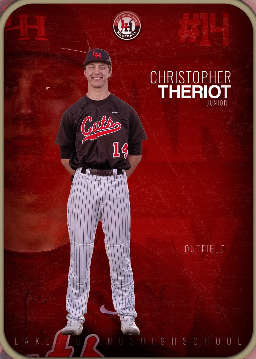 Lake Highlands Varsity Baseball Introductions 🐾 ⚾️ 

Up Next …

#14 | Christopher Theriot
Junior | Outfield