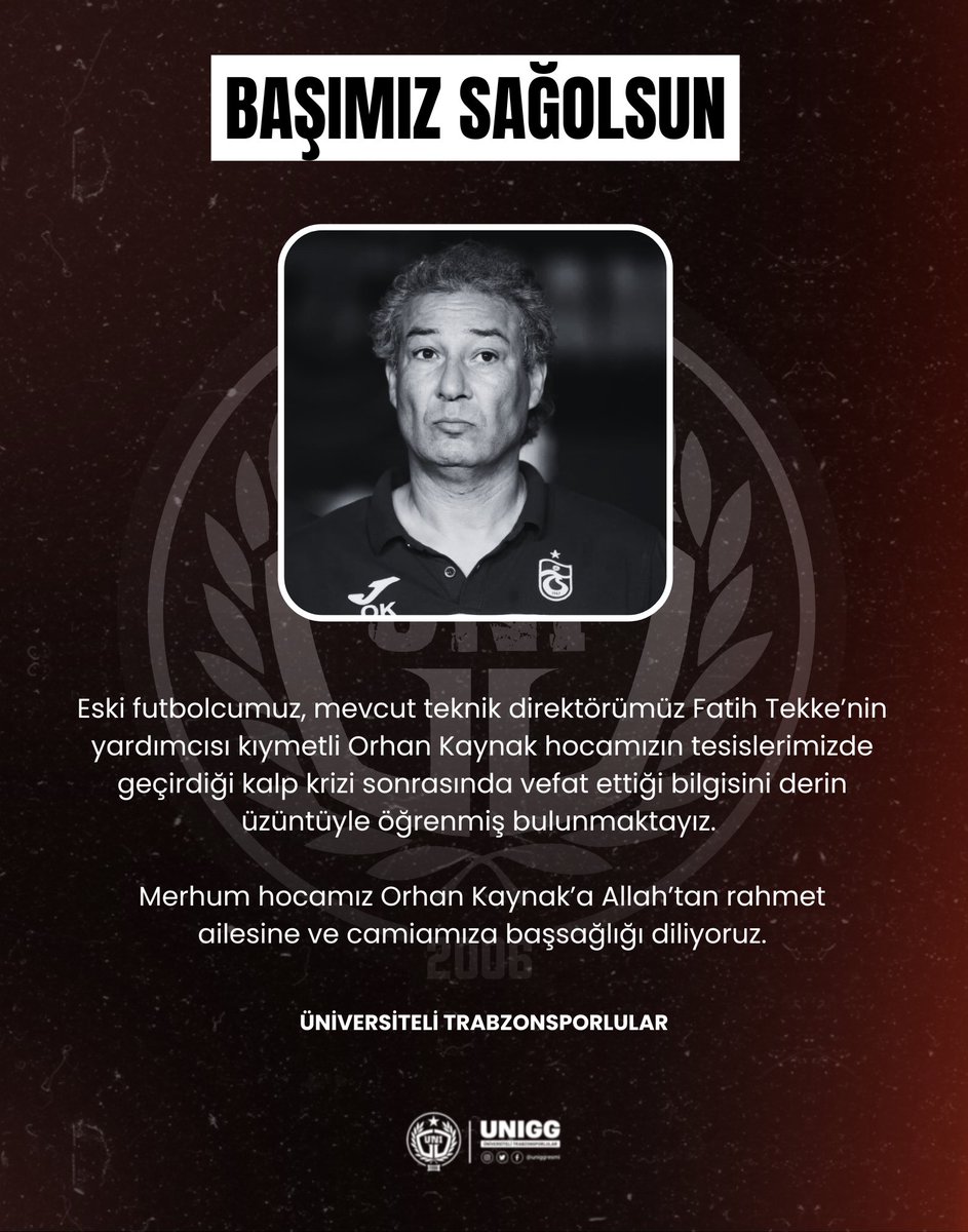 Eski futbolcumuz, mevcut teknik direktörümüz Fatih Tekke’nin yardımcısı kıymetli Orhan Kaynak hocamızın tesislerimizde geçirdiği kalp krizi sonrasında vefat ettiği bilgisini derin üzüntüyle öğrenmiş bulunmaktayız. 

Merhum hocamız Orhan Kaynak’a Allah’tan rahmet, ailesine ve