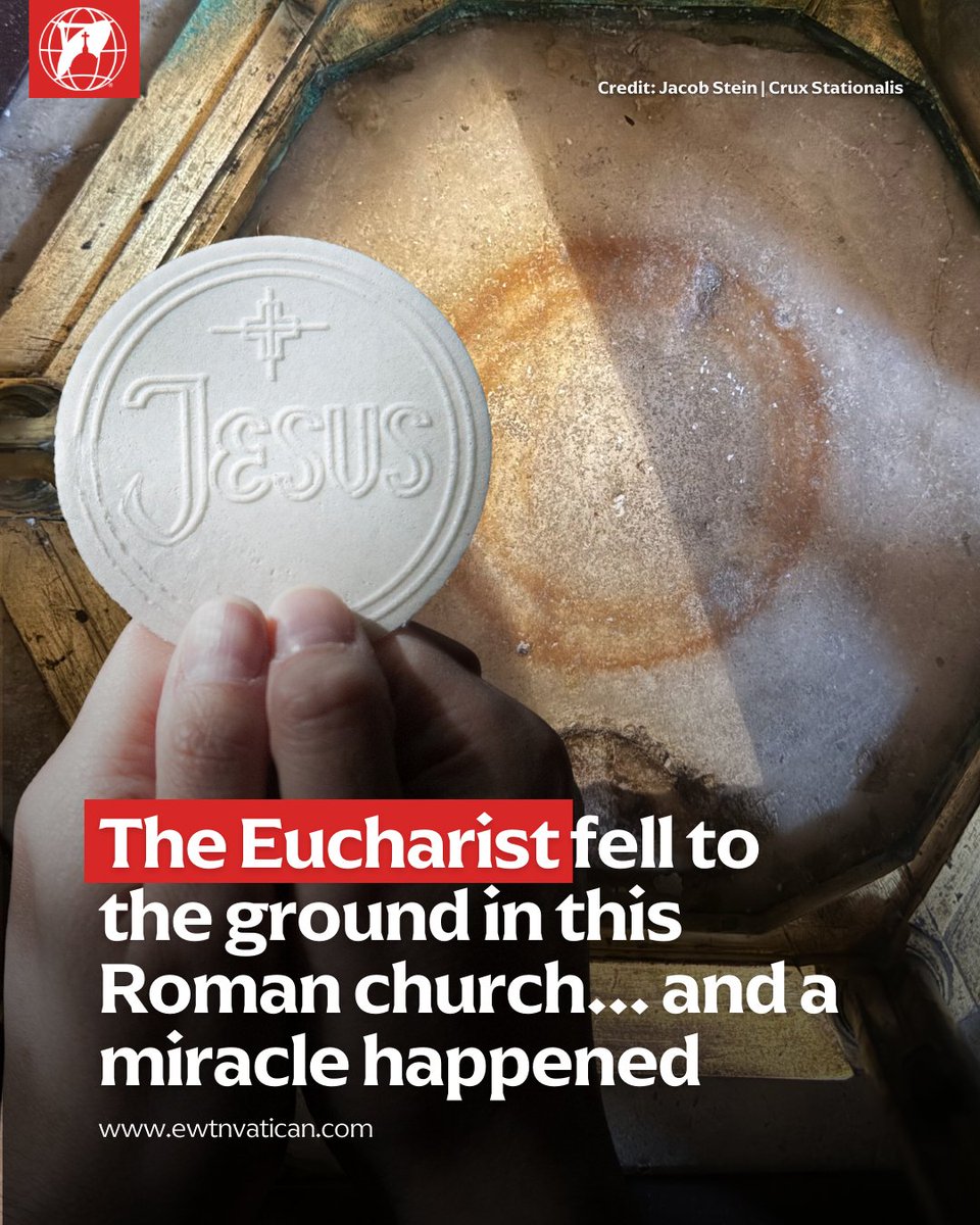 A priest once doubted the Real Presence of Christ in the Eucharist while celebrating Mass in one of Rome’s oldest basilicas. What happened next would leave a visible mark that pilgrims can still see today.

📸: Jacob Stein | <a href="/cruxstationalis/">Crux Stationalis - Jacob Stein</a>

Explore Rome and more with EWTN's