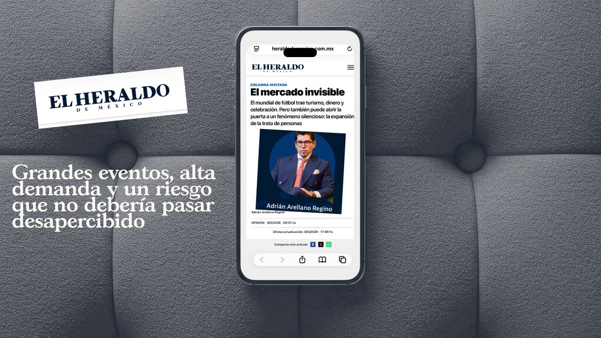 No todo lo que crece alrededor de un gran evento es positivo. 

Nuestro socio escribió en <a href="/elheraldoco/">EL HERALDO</a> México sobre la expansión silenciosa de la trata de personas y sobre una pregunta urgente: si el riesgo ya está identificado, ¿qué estamos haciendo para prevenirlo?
