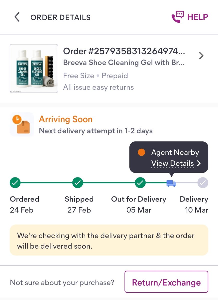 Parmar16Amit's tweet photo. @Meesho_Official @viditaatrey

 Perfect example of your 3rd class service.. package out for delivery since 5th March still not delivered.. customer care says will beliverd soon..how soon..!! No one knows..

#boycottmeesho https://t.co/JBpYFYPlWX