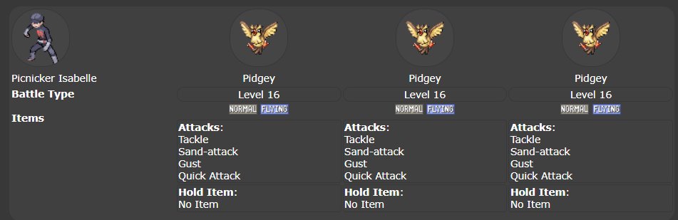 BrianATripp_'s tweet photo. @SerebiiNet Picknicker Isabelle on your Leaf Green Mt Moon page is sus https://t.co/BVhGA2LyvT