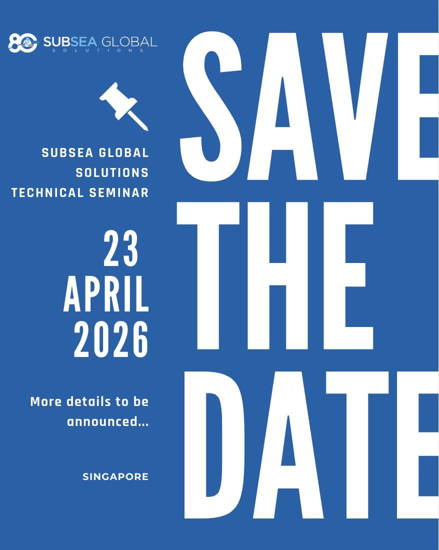SubseaGlobal's tweet photo. Subsea Global Solutions will be hosting a Technical Seminar in Singapore on 23 April 2026, bringing together industry professionals to discuss advancements, operational insights, and solutions in underwater inspection, repair, and maintenance.

Date: 23 April 2026
Location: TBA https://t.co/OZRDaxTUaH