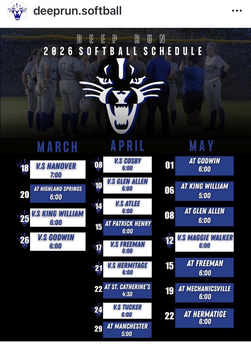 Deep Run Wildcat Softball tweet media
