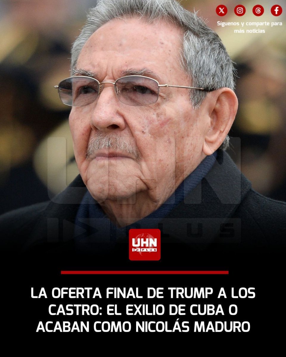 🇺🇸🇨🇺‼️ | LO ÚLTIMO — Un informe de The Telegraph, revela que Donald Trump y Marco Rubio presionan para llegar a un acuerdo con los altos mandos de Cuba. El objetivo desde Washington sería forzar el exilio de los Castro y de Díaz-Canel. La oferta final tiene un agregado de