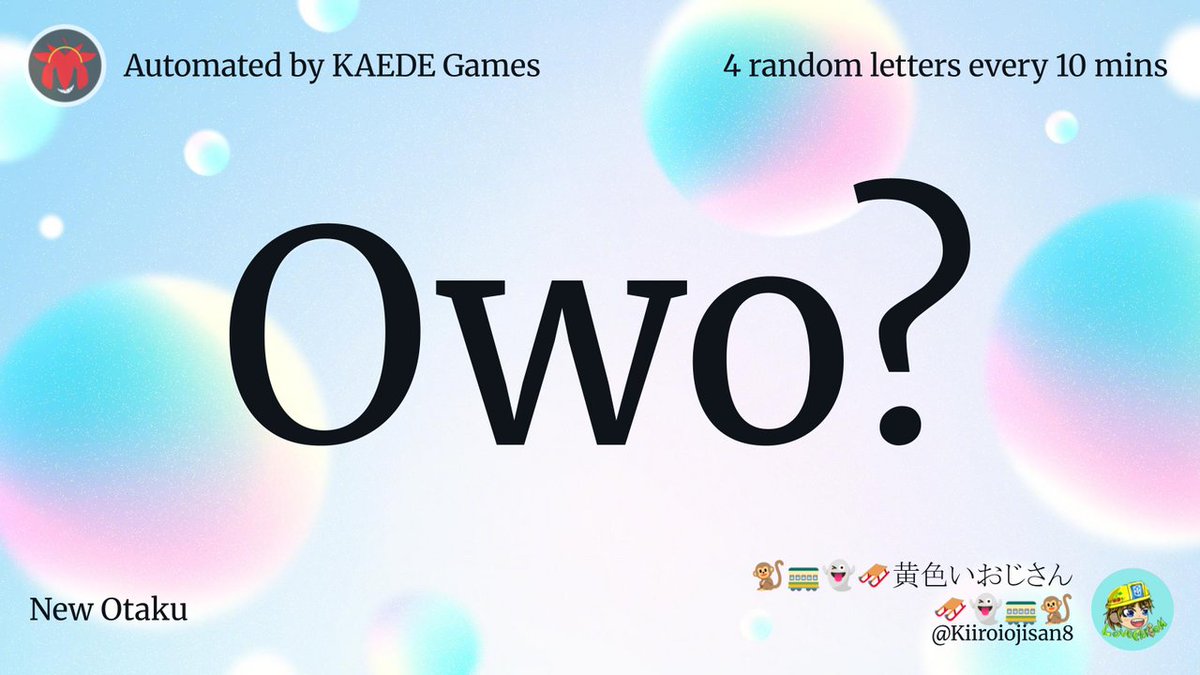 4 random letters every 10 mins tweet media