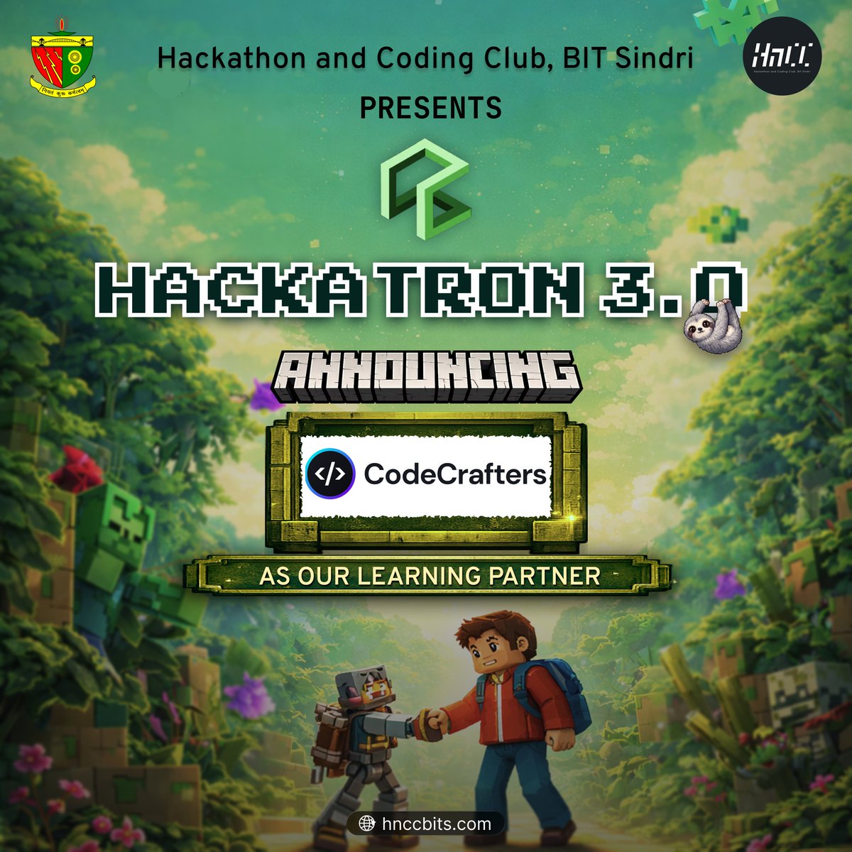 hnccbits's tweet photo. 🚀 Learning Partner – Hackatron 3.0
Excited to welcome CodeCrafters as our Official Learning Partner! 🎉
Supporting participants with learning resources and technical insights throughout the hackathon. 💻⚡
#Hackatron3.0 #CodeCrafters #HnCC #BITSindri https://t.co/6cuGxiLUzu