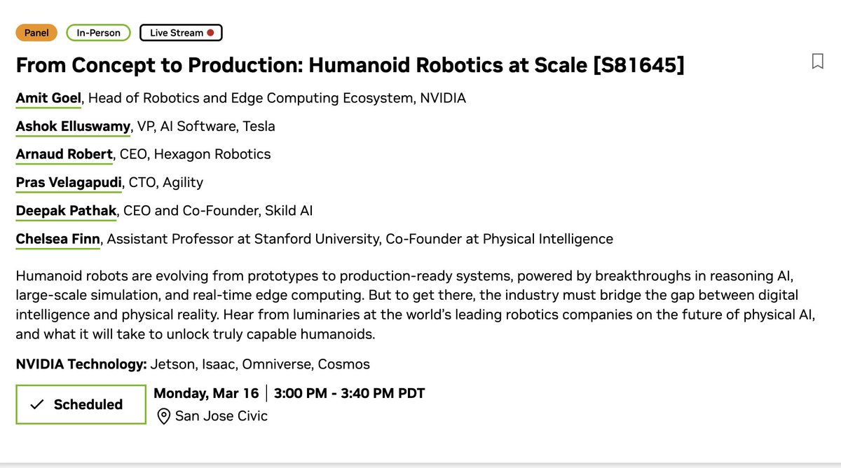 LAST CHANCE to win a <a href="/nvidia/">NVIDIA</a> 5090 graphics card, $4,000 value! Sign up for a FREE session with this link- nvda.ws/4r2HGqu 
Take a PHOTO- reply to this post of you watching a session. 
there's one with <a href="/aelluswamy/">Ashok Elluswamy</a> 4/16 @ 3 PM PST

Good luck. *This giveaway is open to legal