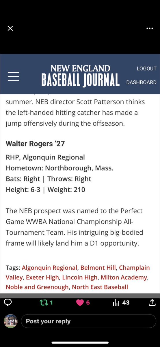 Walter Rogers ‘27 tweet media