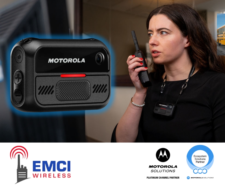 emciwireless's tweet photo. Safer schools start with better visibility and faster response. The Motorola Solutions V200 Body Camera is helping schools strengthen safety for teachers, administrators, and campus security teams. 

Contact us to schedule a demo:   https://t.co/YLbR7SSrlR https://t.co/ynoeoUtBYV