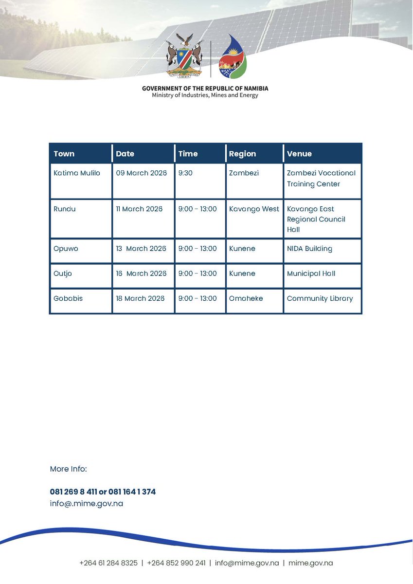 Ministry of Industries, Mines and Energy (MIME) tweet media