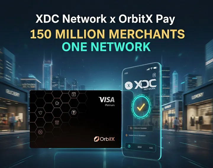 PromptBlock's tweet photo. Stablecoins just got real-world utility.
With @OrbitX_Pay + @XDCNetwork, you can spend USDC at 150M+ merchants worldwide using a Visa card — while keeping control of your funds.
Read more 👇
https://t.co/N6FcWGJgUB #XDC #XDCCommunity #Blockchain #TradeFi #RWA🚀 https://t.co/21D9ueIt57