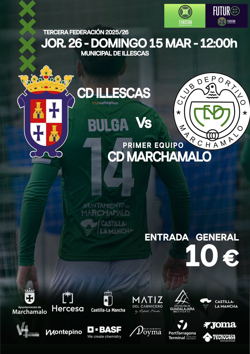 💚 PRÓXIMO PARTIDO
Tercera Federación | Grupo XVIII

🆚 <a href="/CD_Illescas/">CD Illescas</a> 
🏟️ Municipal de Illescas
📅 Domingo, 15 de marzo
⏰ 12:00h