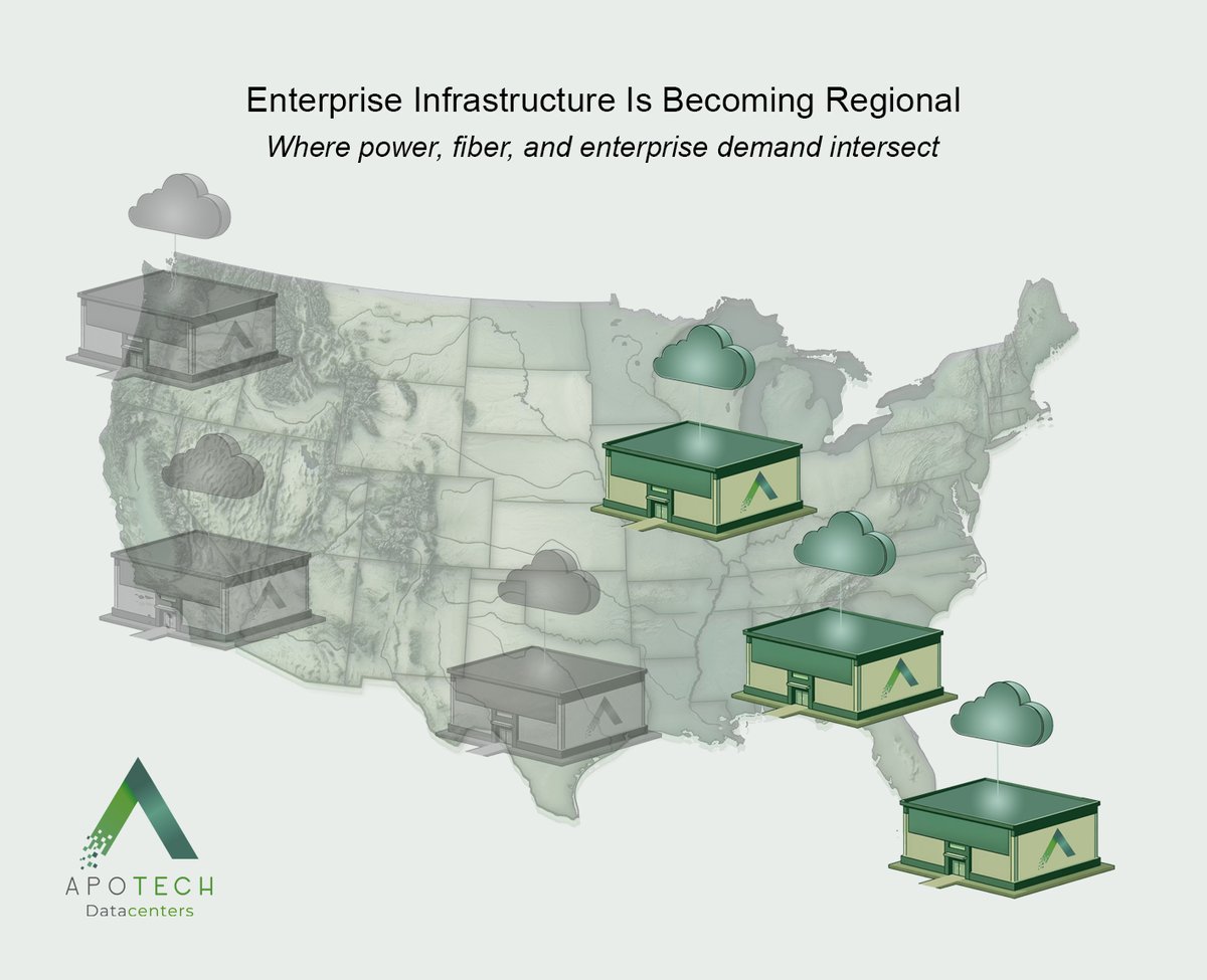 apotechgroup's tweet photo. In enterprise infrastructure, geography still matters.
Power availability, fiber density, and enterprise demand are concentrating growth in hubs like Chicago, Atlanta, and Miami.
#DataCenter #DigitalInfrastructure #EnterpriseInfrastructure https://t.co/8kIZzqBl2y