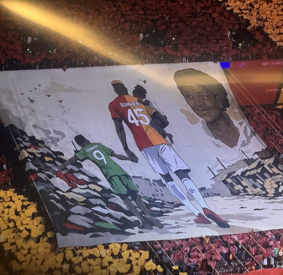 gusholderhaber's tweet photo. Galatasaray taraftarı, Victor Osimhen’e özel kareografi hazırladı. https://t.co/hCR5EZYxf5