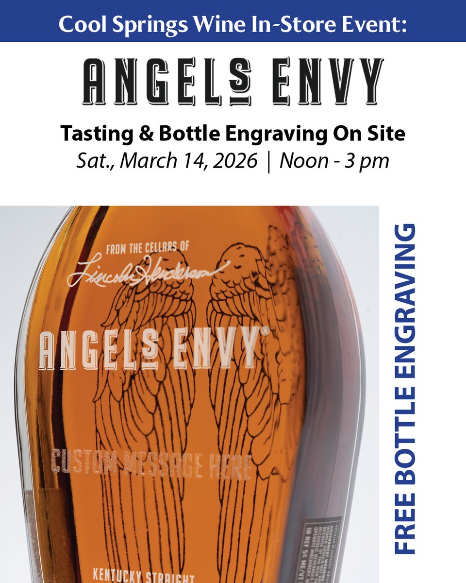 CoolSpringsWine's tweet photo. GIFT IDEA What could be better than an engraved bottle? https://t.co/BSgRjkZkGc https://t.co/Dw5Lw6k9mV