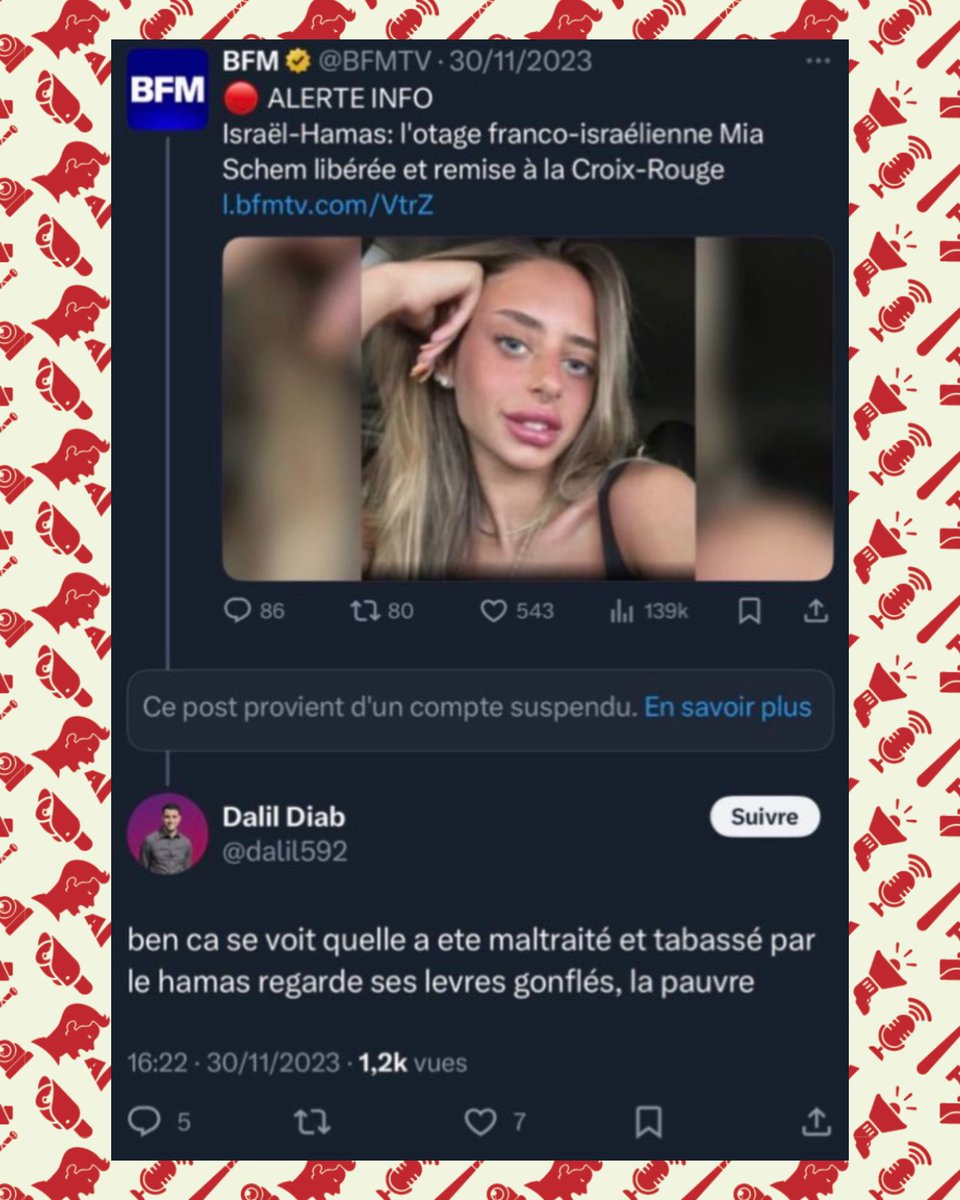 🚨🗳️🇫🇷 SIGNALEMENT : Dalil Diab (<a href="/dalil592/">Dalil Diab</a>), chef de file franco-algérien 🇫🇷🇩🇿 de La France Insoumise à Tourcoing (59) pour les élections municipales, est un fan assumé de Dieudonné qui publie régulièrement des propos antisémites sur son compte X.

Le jour de la libération de