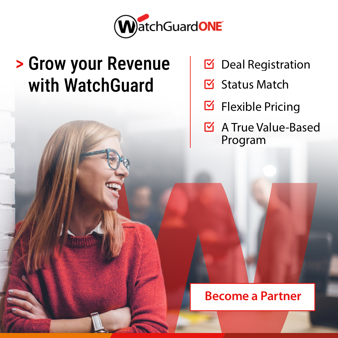watchguard's tweet photo. Join the WatchGuardONE Partner Program and start growing today: https://t.co/Wxaq2AnSYj

#WatchGuardONE #WatchGuard #MSP #MSSP #Cybersecurity https://t.co/9pQEMlREt0