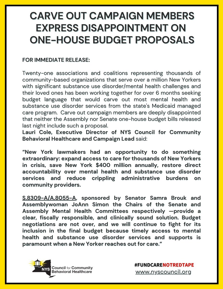 NYS Council for Community Behavioral Healthcare tweet media