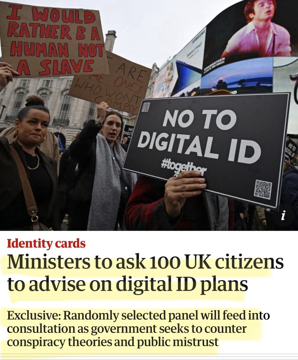 🚨 NO !!! See through this! 

The government hasn’t backed down on Digital ID, it’s just going to make it look like citizens agree.

By using NGO funded “community” groups and NGO funded pollsters, they will tell you that the ‘majority’ want it and the government will claim