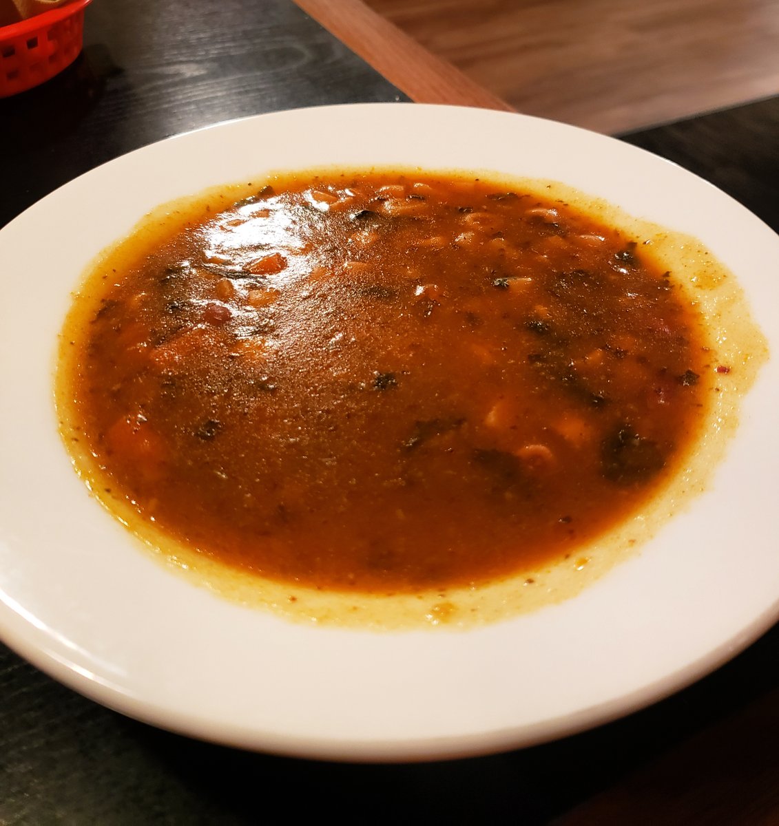 Nothing beats a hot bowl of our hot minestrone! 🥣