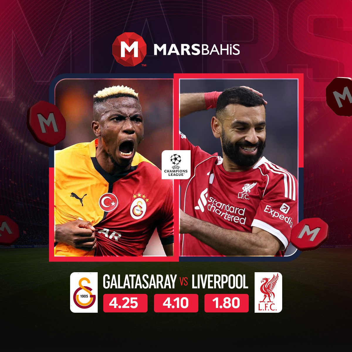 KenUstaFan's tweet photo. 🏆 UEFA Şampiyonlar Liginde #Galatasaray ve Liverpool karşı karşıya geliyor.

🔥 Heyecan #Marsbahis'te yaşanıyor!

🏟️ 20:45 | Galatasaray - Liverpool
🏆 #GSvLIV 

🤝 Güvenilir bahisin adresi Marsbahis'te yüksek oranlarla canlı bahis yapın.

Marsbahis 👉 https://t.co/gQYNePvsFi https://t.co/wrHVy0UG81