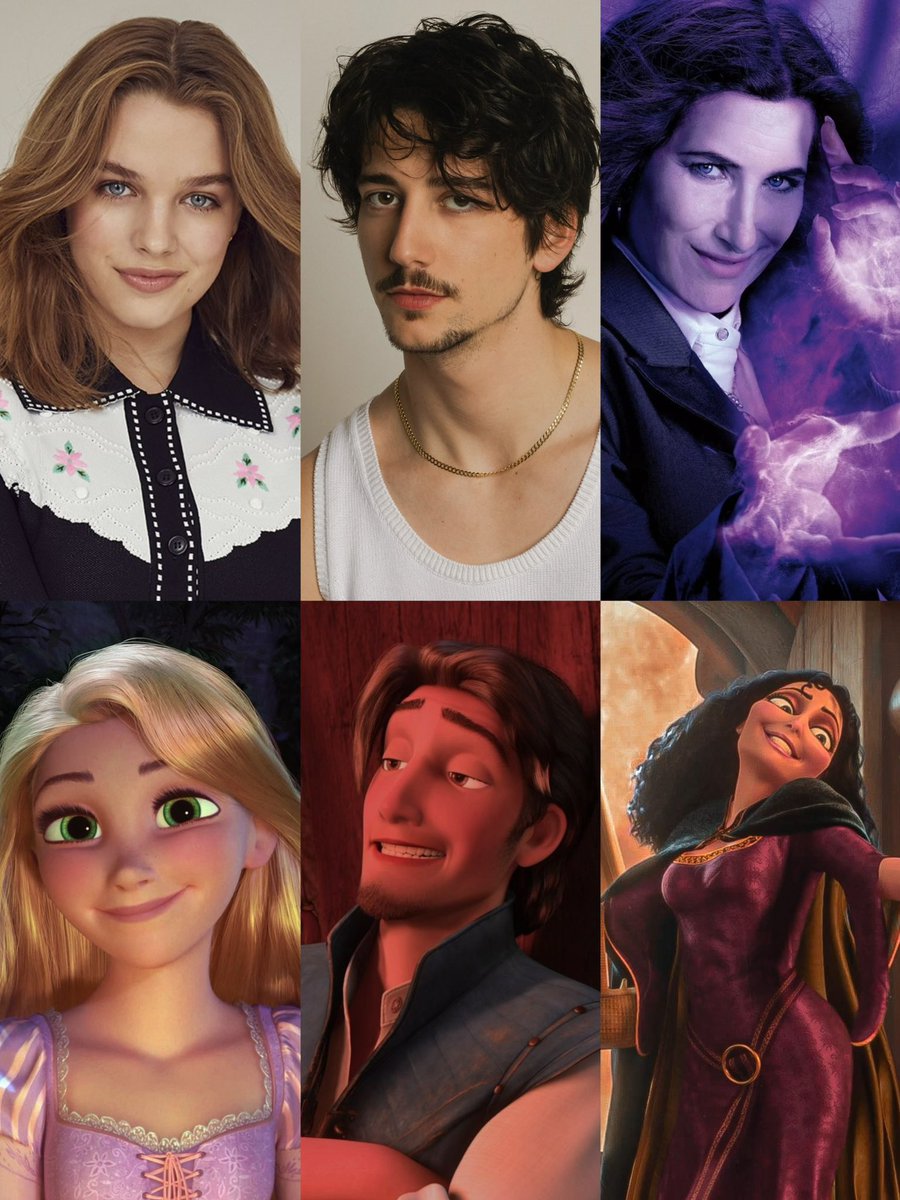 The official cast of Disney’s live-action ‘Tangled’ film:

Teagan Croft as Rapunzel

Milo Manheim as Flynn Rider

Kathryn Hahn as Mother Gothel