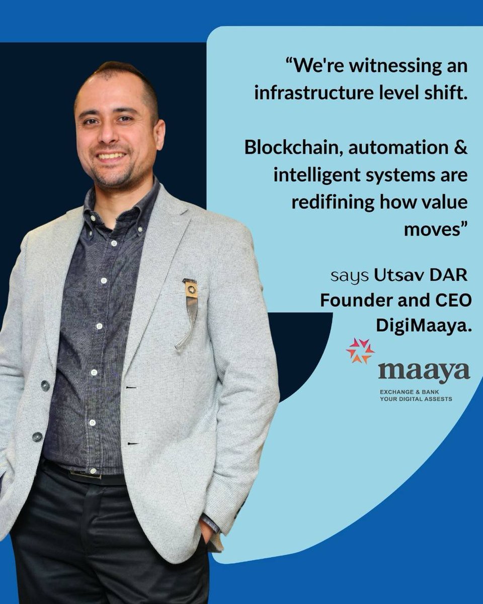 Utsav_DAR's tweet photo. The biggest shifts in the world rarely happen on the surface.

They happen in the infrastructure powering everything. ⚙️@digimaaya 

#InfrastructureShift #BlockchainInnovation #FutureOfValue #DigitalAssets #Web3Economy #TechLeadership #StartupInnovation https://t.co/wsbvOuujaG