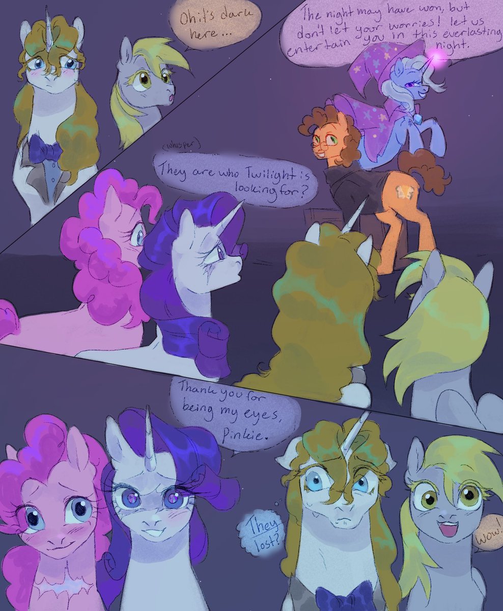 (Bubbles to another world) 1: in this universe, Twilight and her friends lost against nightmare moon. I was curious, but Blueblood said “it’s far too dangerous to stay even a moment longer.”