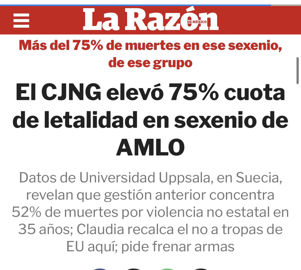 Un solo cártel concentró 75% de la violencia criminal durante el sexenio de AMLO.
El #CJNG está vinculado a 55,380 muertes entre 2019 y 2024, casi el triple que en toda su primera década.

Cuando una organización criminal crece así y mata a ese nivel, no es sólo poder criminal…