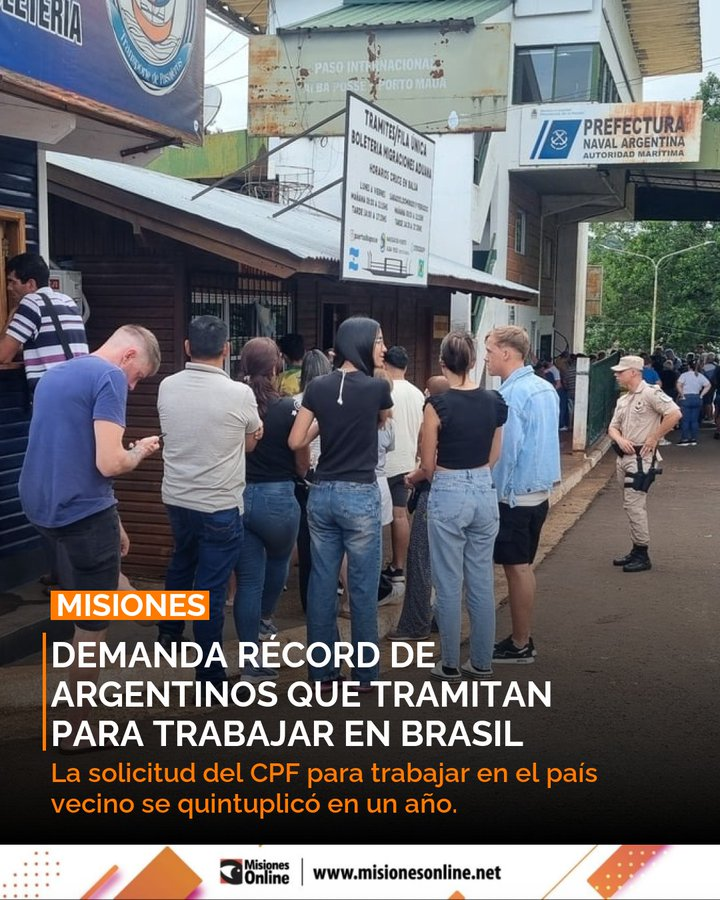 40 mil argentinos cruzan a Brasil para conseguir trabajo del otro lado de la frontera, 5 veces más que el promedio de años anteriores. Y ese número sólo incluye a los registrados. La mayoría lo hace para realizar tareas agrícolas y ligadas a la construcción.