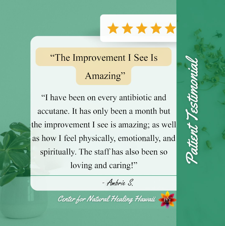 healinghawaii's tweet image. “I have been on every antibiotic and accutane. It has only been a month but the improvement I see is amazing; as well as how I feel physically, emotionally, and spiritually. The staff has also been so loving and caring!”

-Ambrie S.

#acne #naturopathy #healthyliving