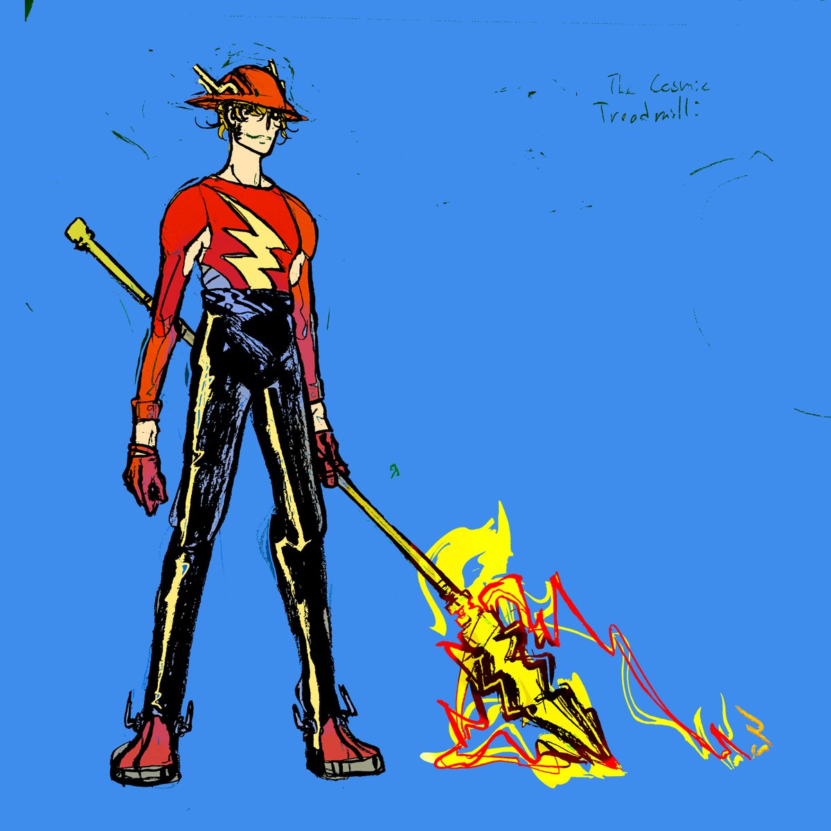 Jay Garrick, Flash of the Golden Age. While a member of The Society, he designed plans for a modified particle accelerator. This "Cosmic Treadmill" was later perfected by Barry Allen and his brother Mal, opening the path to the Speed Force and future generations of speedsters.
