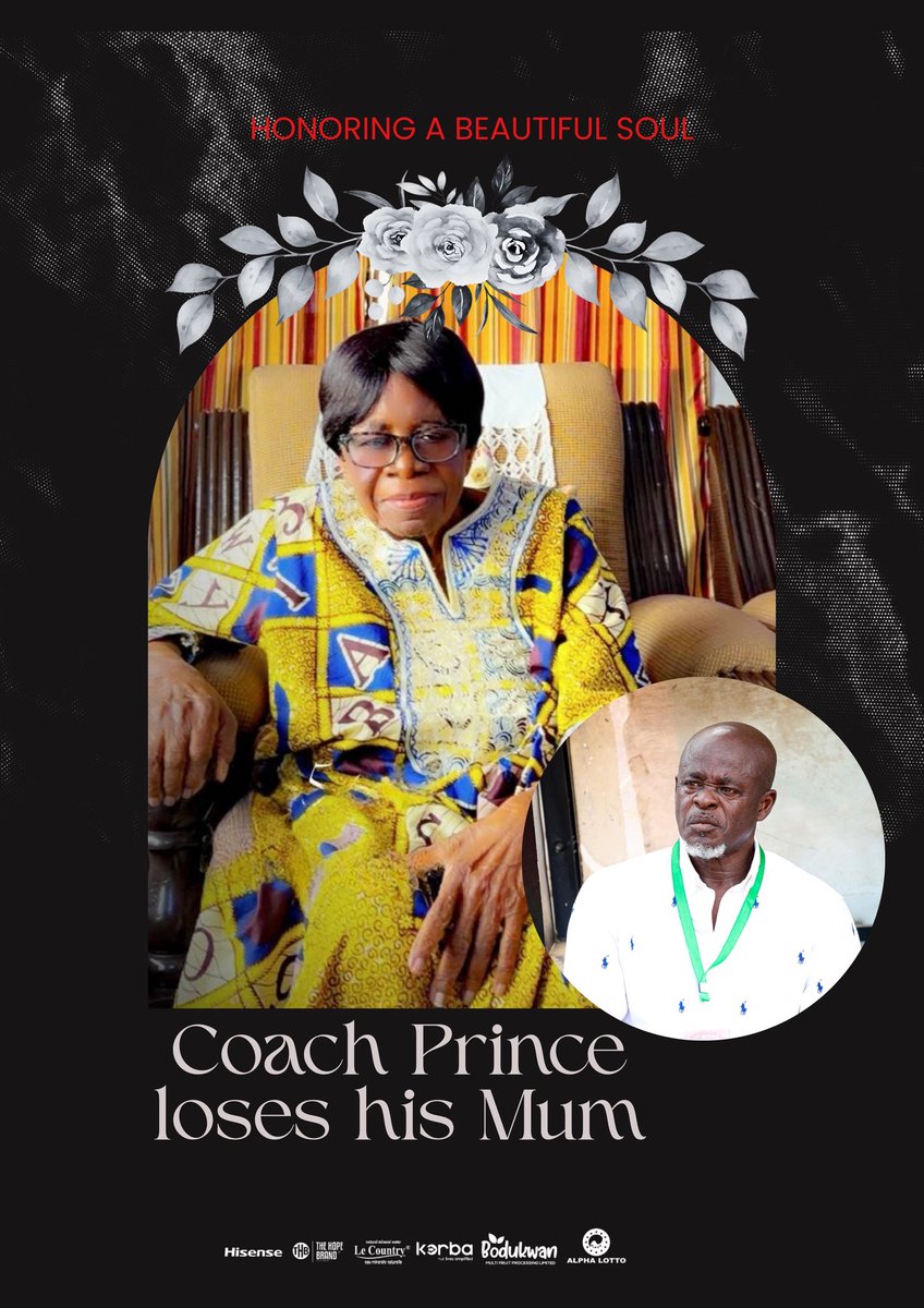 AsanteKotoko_SC's tweet photo. We are deeply saddened by the news of the passing of the mother of our interim head coach, Prince Yaw Owusu.

The thoughts of everybody at the club are with our interim coach and his family at this sad moment. 
#AKSC #Fabucensus #Kotoko4All https://t.co/fV5FIttQsk